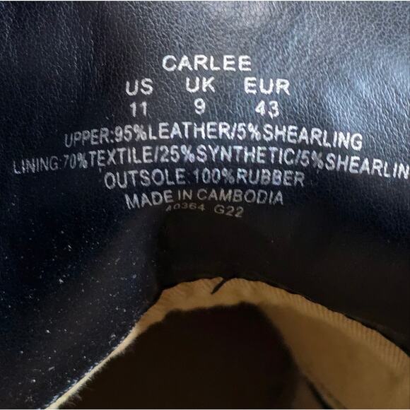 Lauren Ralph Lauren Carlee LACE UP HIKING Combat BOOTS Black/Black SIZE 11 New - Picture 15 of 15